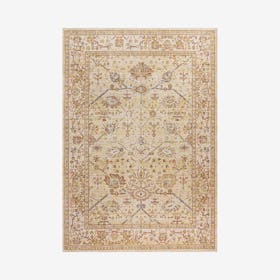 Alba Modern Faded Peshawar Area Rug - Ivory