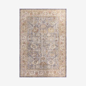 Alba Modern Faded Peshawar Area Rug - Grey / Ivory