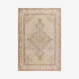 Lila Modern Tribal Medallion Area Rug - Ivory