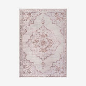 Alhambra Ornate Medallion Area Rug - Cream / Red