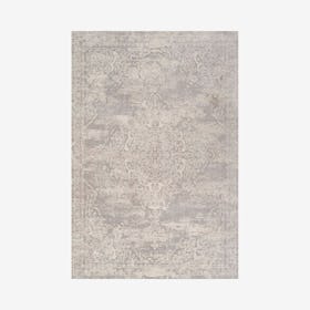 Alhambra Ornate Medallion Area Rug - Ivory