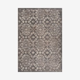 Roma Ornate Geometric Tile Area Rug - Grey