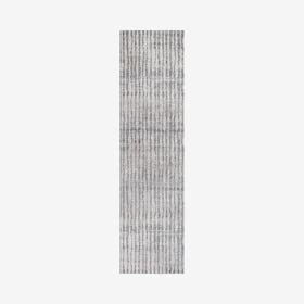 Skoura Modern Bold Stripe Runner Rug - Beige / Dark Grey