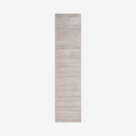 Haze Solid Low-Pile Runner Rug - Beige