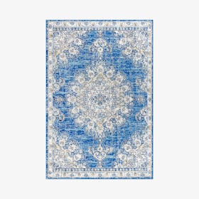 Flair Boho Vintage Medallion Area Rug - Blue / Cream