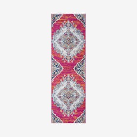 Flair Boho Medallion Runner Rug - Blue / Multicolour