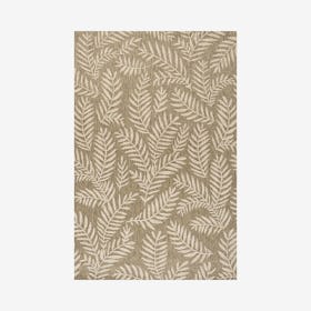 Nevis Palm Frond Indoor / Outdoor Area Rug - Brown / Beige