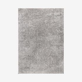 Aydin Solid Plush Shag Area Rug - Gray