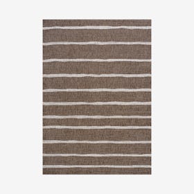 Colonia Berber Stripe Indoor / Outdoor Area Rug - Brown / Beige