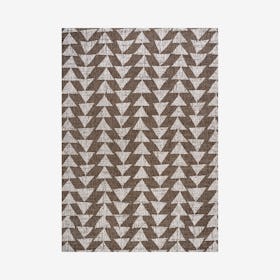 Andratx Modern Tribal Geometric Indoor / Outdoor Area Rug - Brown / Beige