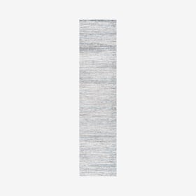 Loom Modern Strie' Runner Rug - Grey / Turquoise