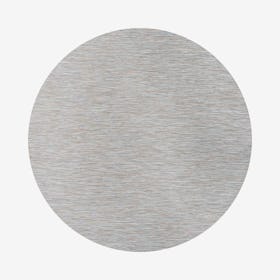 Ethan Modern Flatweave Solid Round Area Rug - Grey
