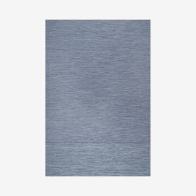 Ethan Modern Flatweave Solid Area Rug - Blue