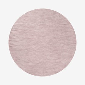 Ethan Modern Flatweave Solid Round Area Rug - Pink