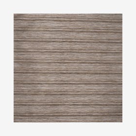 Finn Modern Farmhouse Pinstripe Square Area Rug - Jute / Brown