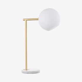 Charles LED Table Lamp - Gold / White - Metal / Marble