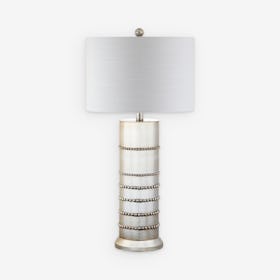 Evelyn LED Table Lamp - Silver - Resin