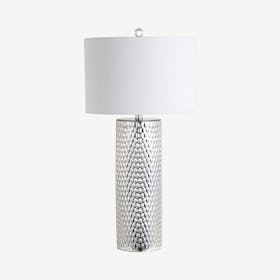 Isabella LED Table Lamp - Silver - Glass