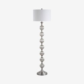 Oslo LED Floor Lamp - Mercury Silver - Glass / Metal