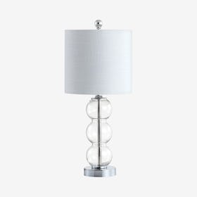 February LED Table Lamp - Clear / Chrome - Glass / Metal