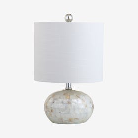 Wilson LED Table Lamp - White / Ivory - Seashell