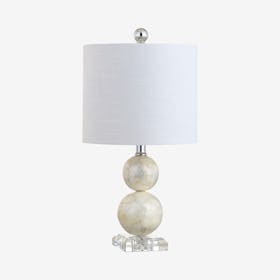 Bailey LED Table Lamp - White / Ivory - Seashell