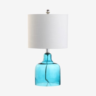 Gemma Bell LED Table Lamp - Moroccan Blue - Glass