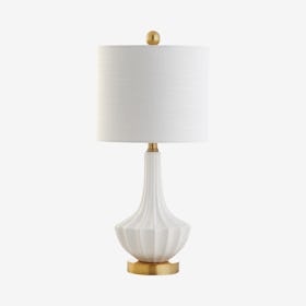 Parker Mini LED Table Lamp - Brass / White - Ceramic / Metal