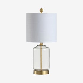 Duncan LED Table Lamp - Clear / Brass Gold - Glass / Metal