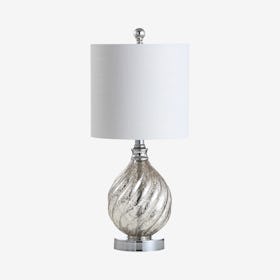 Lawrence LED Table Lamp - Mercury Silver - Glass / Metal