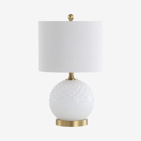 Julienne LED Table Lamp - White / Brass Gold - Glass / Metal