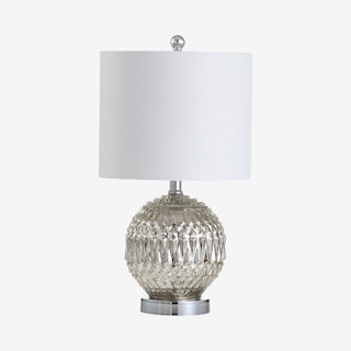Krister LED Table Lamp - Silver / Ivory - Glass / Metal