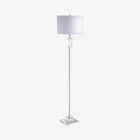 Aria LED Floor Lamp - Clear / Chrome - Crystal / Metal