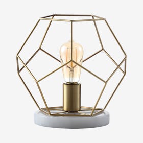 James LED Table Lamp - Brass Gold - Metal / Marble