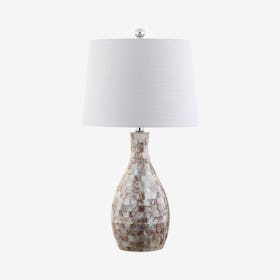Verna LED Table Lamp - Ivory / Beige - Seashell