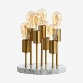 Pleiades Modern LED Accent Lamp - Brass Gold / White - Metal / Resin