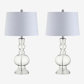 Genie LED Table Lamps - Clear - Glass - Set of 2