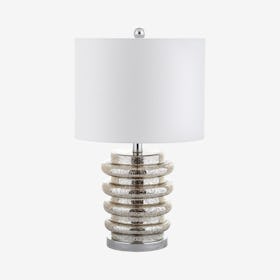 Allen LED Table Lamp - Mercury Silver - Glass