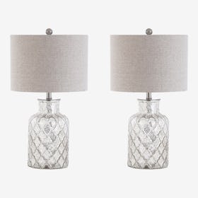 Alvord LED Table Lamps - Mercury Silver - Glass - Set of 2