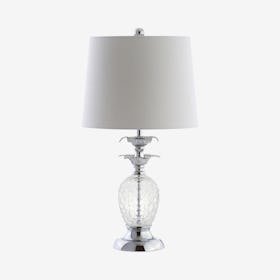 Jane LED Table Lamp - Clear / Chrome - Glass
