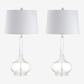 Bette Teardrop LED Table Lamps - Clear - Glass - Set of 2