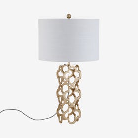 Oliver Quatrefoil LED Table Lamp - Gold - Metal