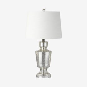 Olivia LED Table Lamp - Mercury Silver - Glass