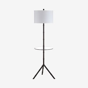 Hall LED Floor Lamp with End Table - Oil Rubbed Bronze - Metal