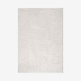 Groovy Solid Shag Area Rug - Ivory