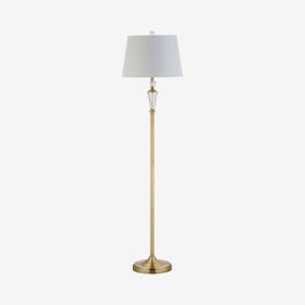 Harper LED Floor Lamp - Brass Gold / Clear - Crystal / Metal