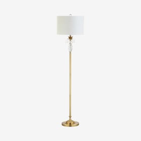 Adalyn LED Floor Lamp - Clear / Brass Gold - Crystal / Metal