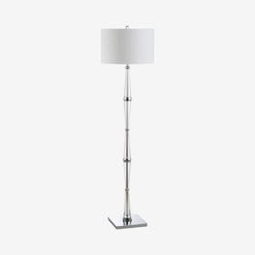 Francine LED Floor Lamp - Chrome / Clear - Crystal / Metal