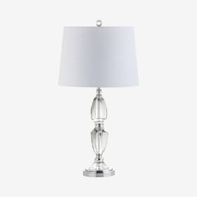 Graham LED Table Lamp - Clear / Chrome - Crystal