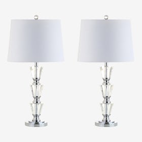 Layla LED Table Lamps - Clear - Crystal - Set of 2